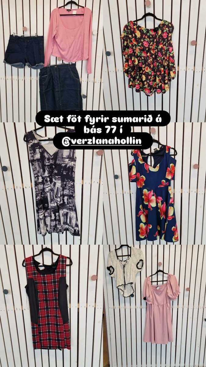 Hæææ vildi bara láta ykkur vita að ég og vinkona mín erum að selja föt á bás 77 í Verzlanahöllinni😅 stærðir small-2xl
