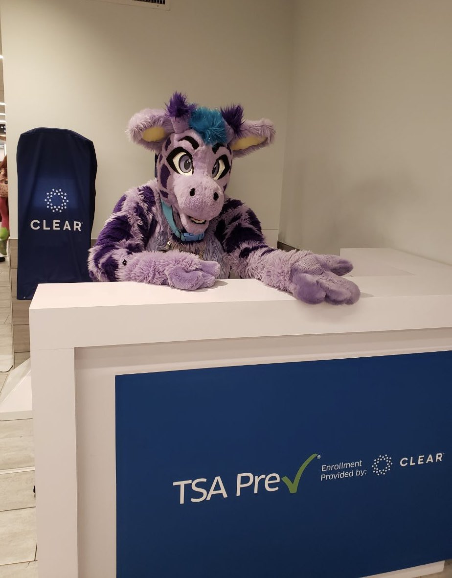 ID, please. Proof of purpleness, as well. ;)  #FursuitFriday 
📷: Gunther swordfish
(taken at the food court at FWA);