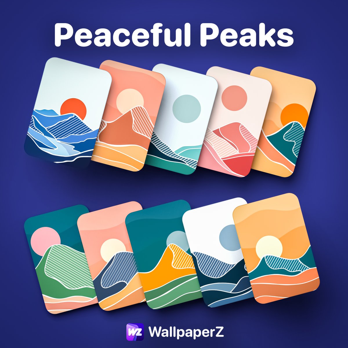 Introducing ⛰ Peaceful Peaks ⛰ by Cheez!

Experience zen at the peaks of the world with this vibrant stylised mountains pack!

Get ⛰ Peaceful Peaks ⛰ in 8K, for Mobile &amp; Desktop:
🍎 iOS - l.linklyhq.com/l/1u30X
🤖 Android - l.linklyhq.com/l/1u30Y

#WallpaperZ #8KWallpaper
