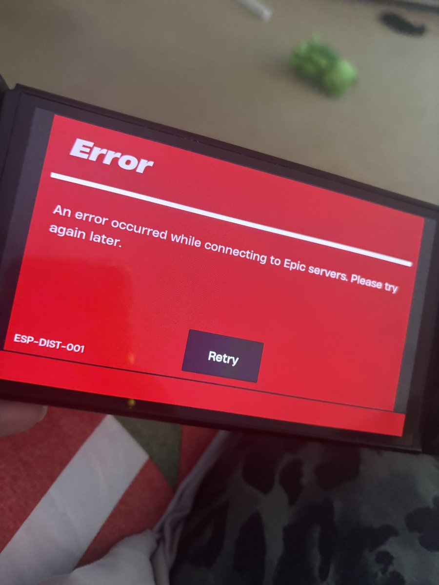 SarahKozar85's tweet photo. @FortniteStatus I’m getting this error on Nintendo switch. I’ve deleted the cache and restarted the switch and it’s still there. https://t.co/tVHCyvBZEX