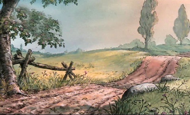 fairysoulart's tweet photo. landscapes from winnie the pooh https://t.co/gAf4oAkmbn