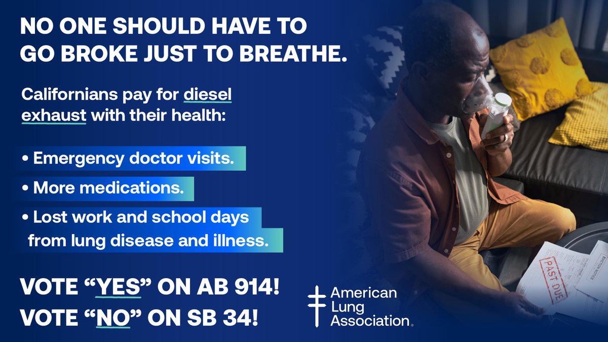 @californialung (@californialung) on Twitter photo New @Politico ad campaign by <a href="/CaliforniaLung/">@californialung</a> says Californians are paying for diesel exhaust with their health! Let’s adopt and protect common-sense policies to clean up pollution hotspots! Vote “YES” on #AB914 and “NO” on #SB34! lung.org/ca/clean-air-t… New @Politico ad campaign by <a href="/CaliforniaLung/">@californialung</a> says Californians are paying for diesel exhaust with their health! Let’s adopt and protect common-sense policies to clean up pollution hotspots! Vote “YES” on #AB914 and “NO” on #SB34! lung.org/ca/clean-air-t…