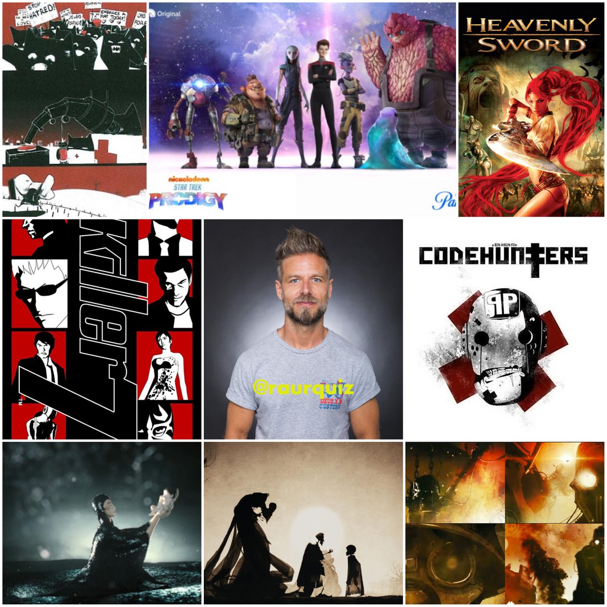 raurquiz's tweet photo. #happybirthday @hibonben #benhibon #director #producer #startrekprodigy #Parasite #Killer7 #Codehunters #HeavenlySword #Hellboy #TheGoldenArmy #MirrorMirror #TheTaleofTheThreeBrothers #HarryPotter #andtheDeathlyHallows #Part1 #suckerpunch #leagueoflegends #startrek58 @TrekCore https://t.co/KQfPNx3Tke