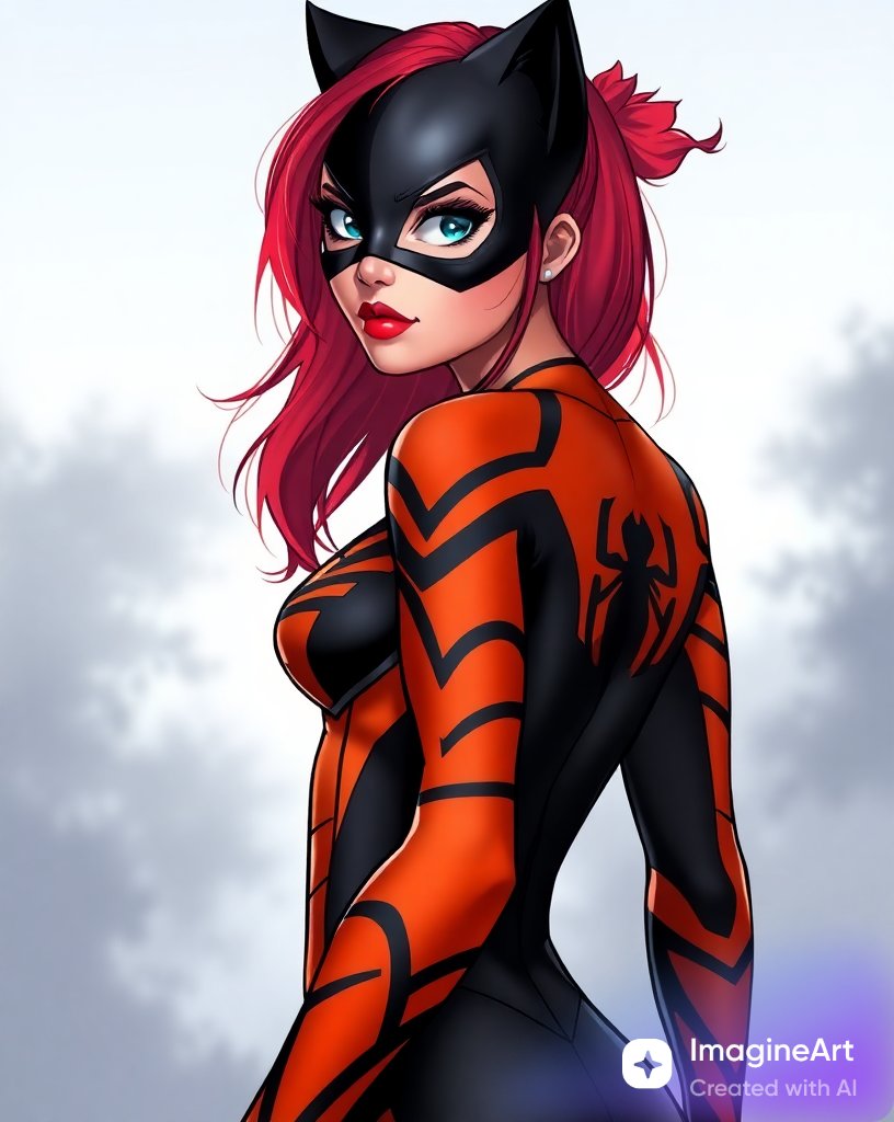 Marvel Redcat fanart 🐯🐅🕸🕷♥️👍#maryjanewatson #spiderman #mjredcat