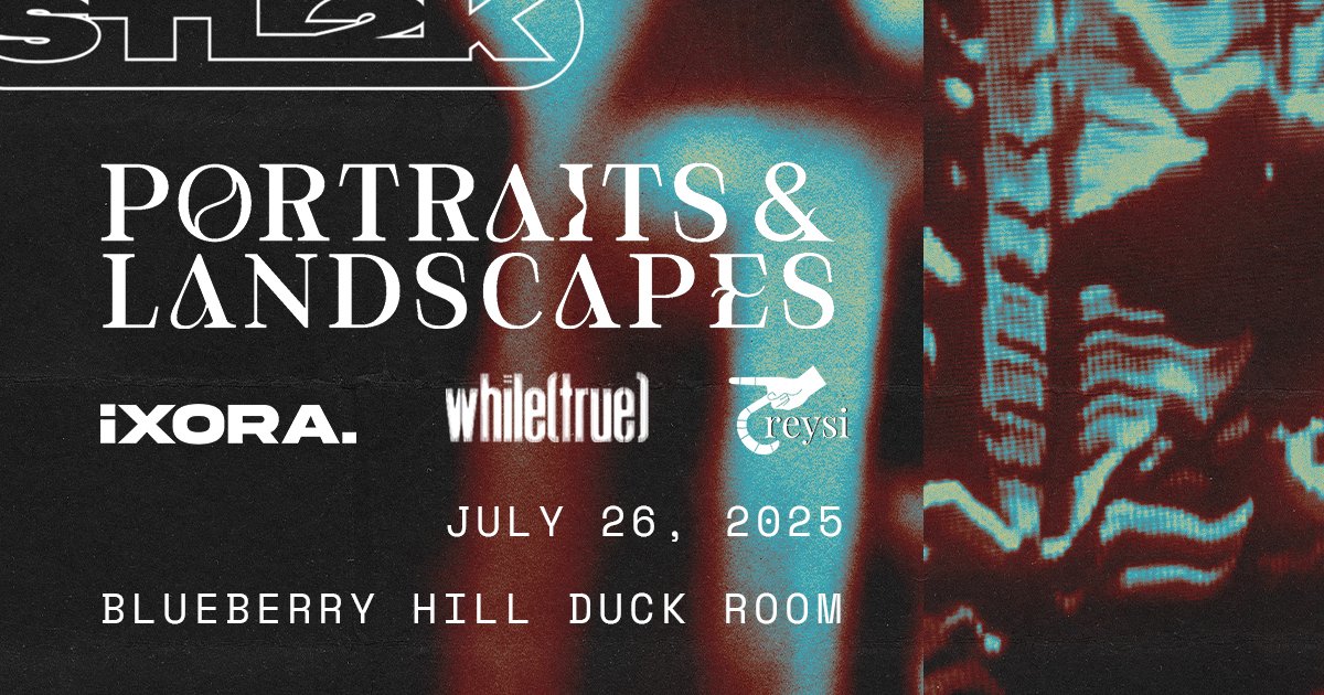 JUST ADDED/ON SALE NOW: STL2K - Portraits &amp; Landscapes at Blueberry Hill Duck Room |07.26| with While True, Ixora., and Creysi. Get your tickets now!

More info: tinyurl.com/mr4d55v4
Get 🎟️’s: tinyurl.com/ywuxaew5