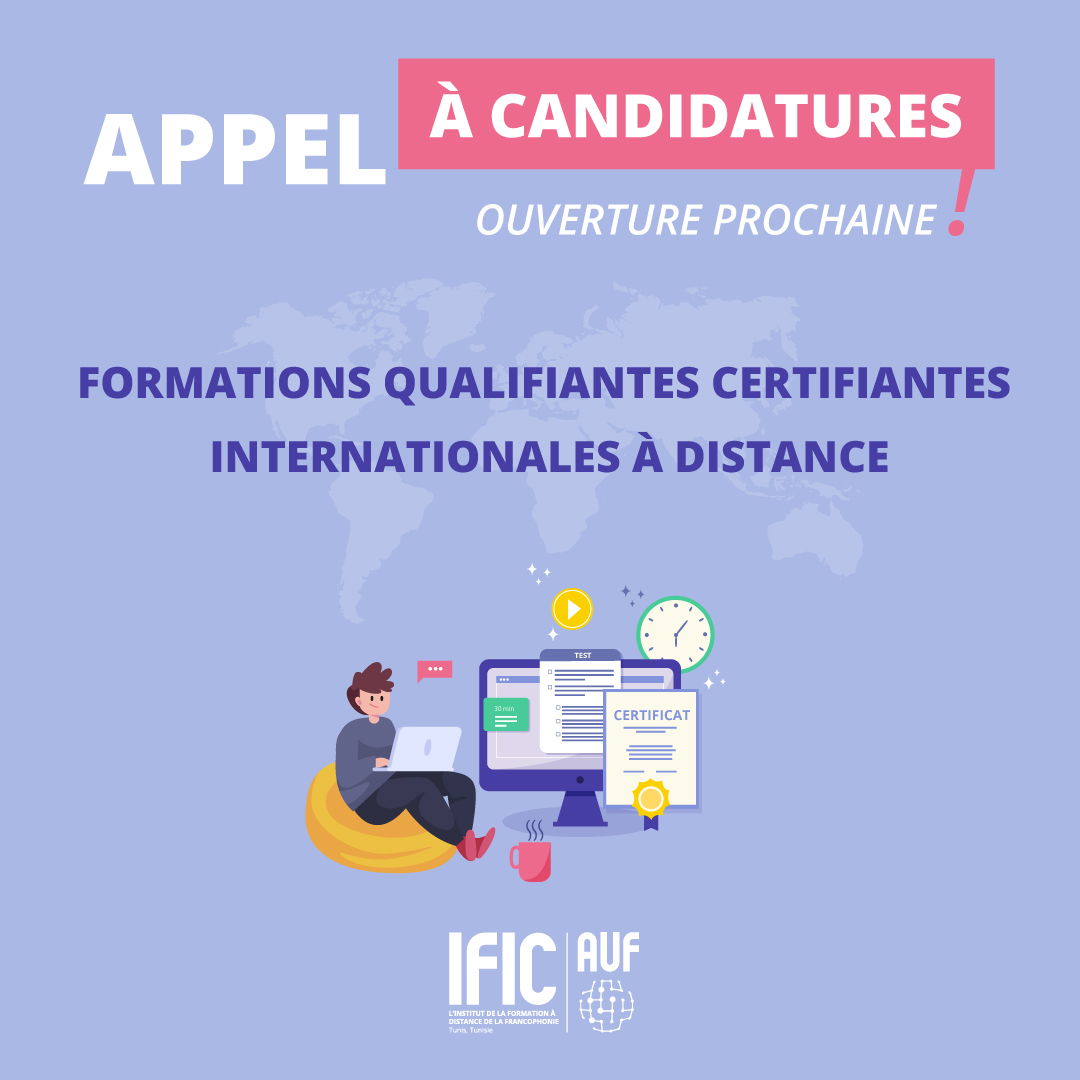 IFIC_AUF's tweet photo. 🚀 L’appel à candidatures aux formations qualifiantes certifiantes internationales à distance sera ouvert prochainement !

💼Etudiant , jeune diplômé ou professionnel francophone ? Développez vos compétences/qualifications professionnelles !
#AUF #FormationQualifiante #Certificat https://t.co/9ZH2L5JVok