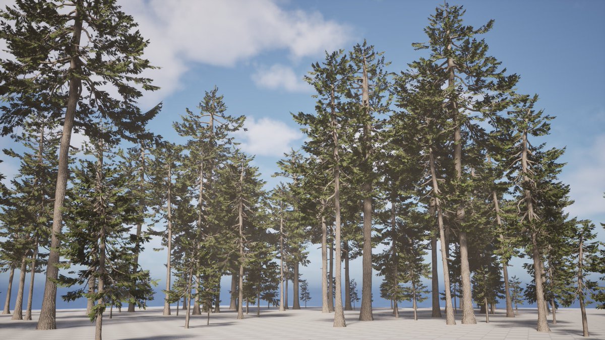 jakebenbow's tweet image. Been learning a bit of speedtree for a personal project I&apos;m working up. Very out of my wheelhouse but happy with the results, might revisit them again later to make a few tweaks.  

Shoutout to @artofdape, would recommend his vegetation course to anyone starting out with trees.