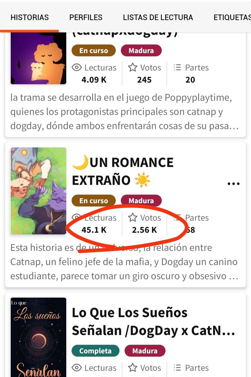 FlishPrime95's tweet photo. Ya casi llegamos a los 50K ¡AHH!😭🌹
Gracias a las personitas que lee mi Fanfic, 45.1 vistas💋🌹✨
#Wattpad #fanfic #unromanceextraño #Catnapxdogday https://t.co/3zCS5ttcrB