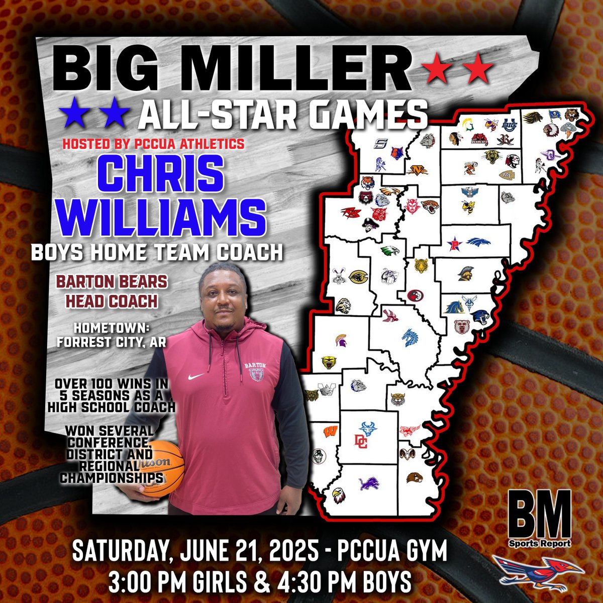 Ridge Runner Athletics (@rowdyathletics) on Twitter photo Introducing the Boys Home Team Coach for the Big Miller All-Star Game. <a href="/Coach_Will870/">Chris Williams</a> has over 100 wins in 5 seasons, as well as several conference, district & regional titles. We are excited to have you as one of the All-Star Coaches for the inaugural Big Miller All-Star Games. Introducing the Boys Home Team Coach for the Big Miller All-Star Game. <a href="/Coach_Will870/">Chris Williams</a> has over 100 wins in 5 seasons, as well as several conference, district & regional titles. We are excited to have you as one of the All-Star Coaches for the inaugural Big Miller All-Star Games.