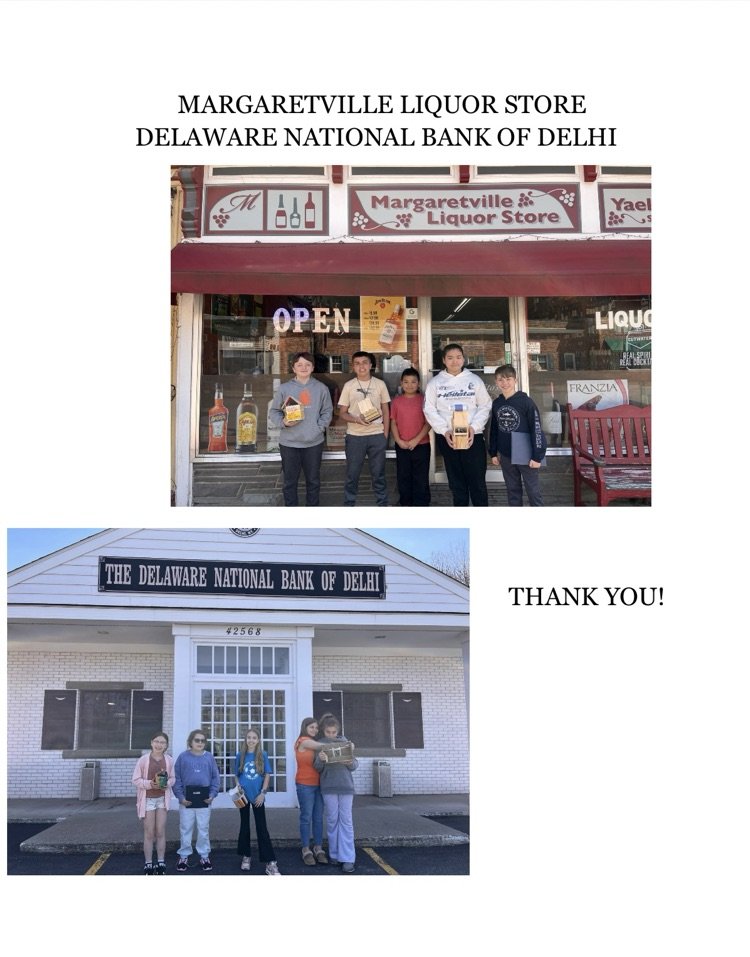 Thank you to all the Local Businesses for hosting the 3rd and 4th grade Wishing Well Project!