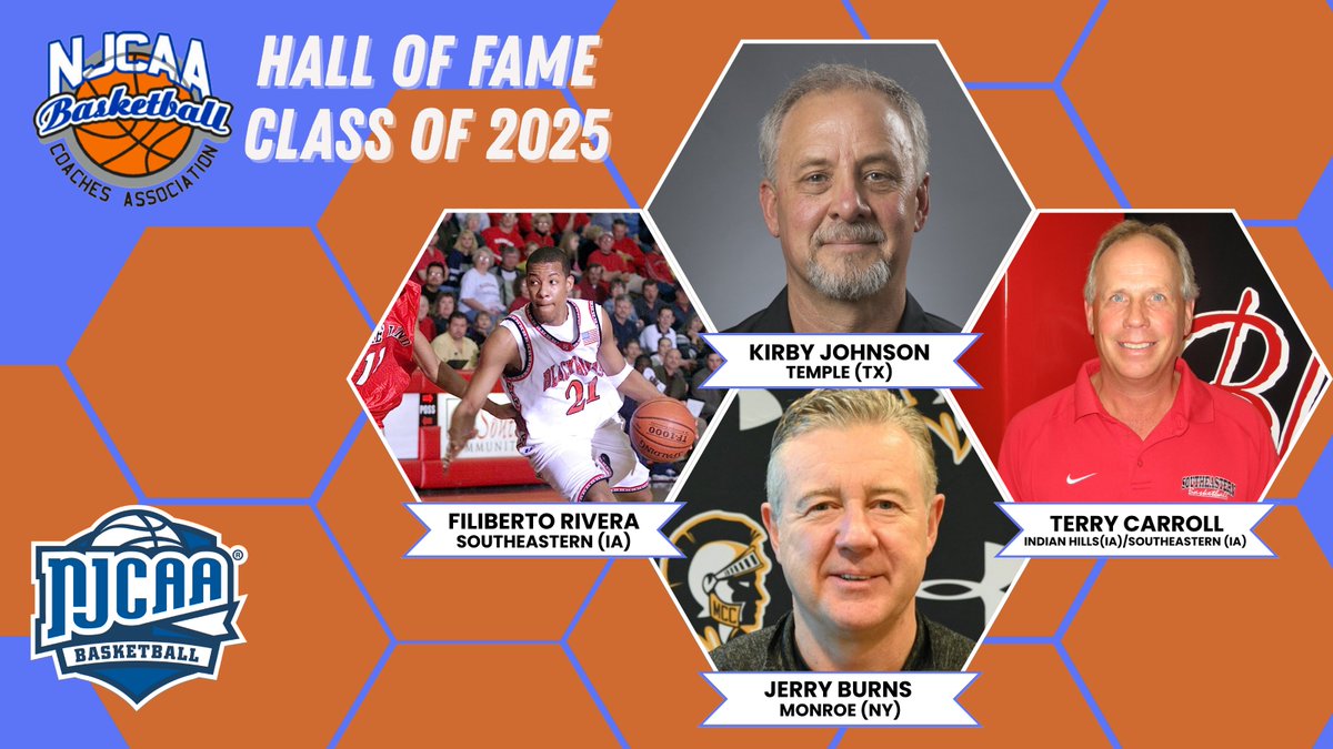NJCAAMBBCoaches's tweet image. NJCAA HOF/ALL-STAR BANQUET ✨
📍LAS VEGAS, NV
Ahead of tomorrow's game, tonight, we recognize our 4⃣ Hall of Fame inductees from the Class of 2025 along with our 2025 NJCAA All-Stars!
#NJCAABasketball