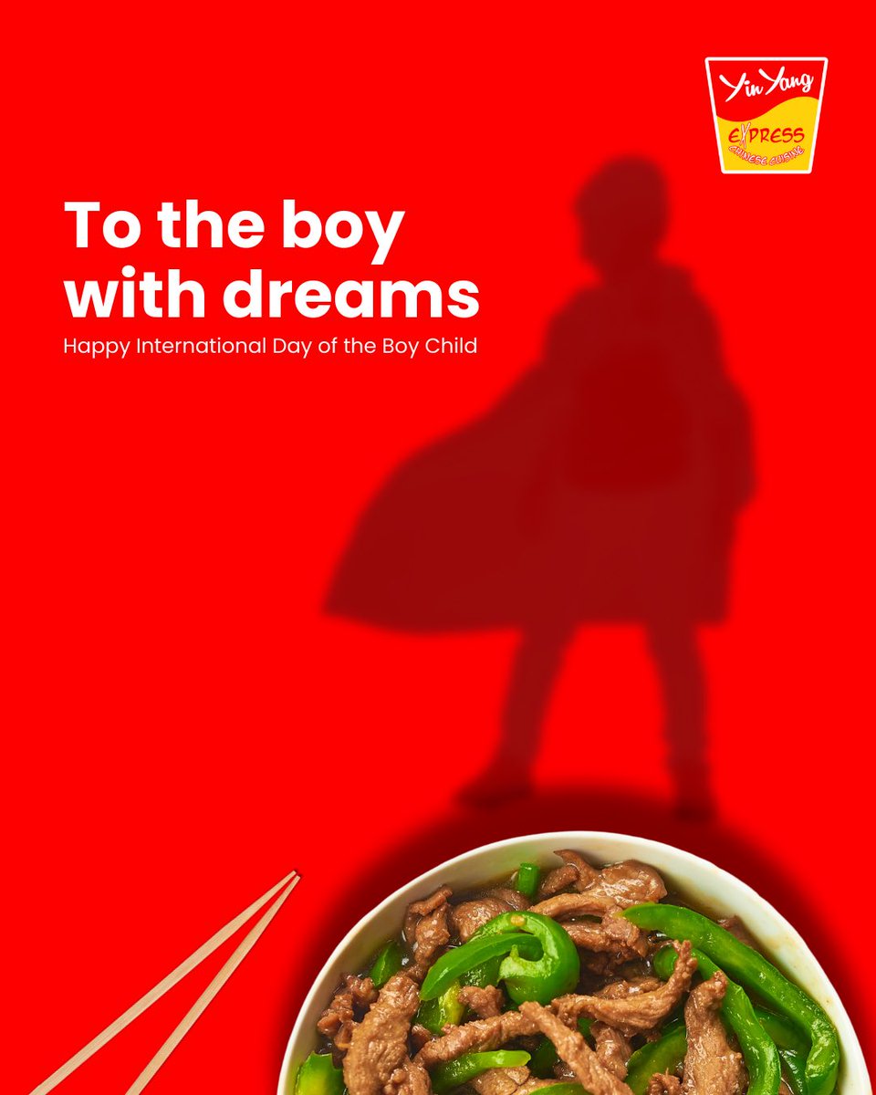 YinYang_express's tweet photo. We celebrate the joy and potential of every boy. Happy International Day of the Boy Child! 

Bring your little man for a special treat at Yin Yang Express! 🎉

#yinyangexpress #chineserestaurantinlagos #chinesefoodsinlagos #BoyChildDay #internationaldayoftheboychild https://t.co/zYONCFAxNa