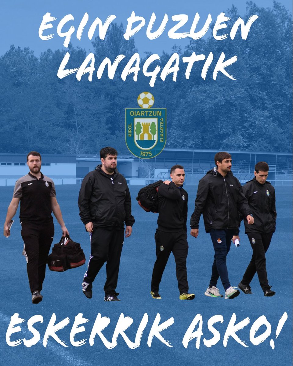 🔵SANTA, ARTOLA, JULEN, MARKET ETA SANJO🔵

Lan handia egin duzue Oiartzun Kirol Elkartean eta gure aldetik eskerrak ematea besterik ez zaigu gelditzen. Eskerrik asko hartu duzuen denbora, konpromezu eta lanagatik!

AUPA OIARTZUN!!🔥🔥