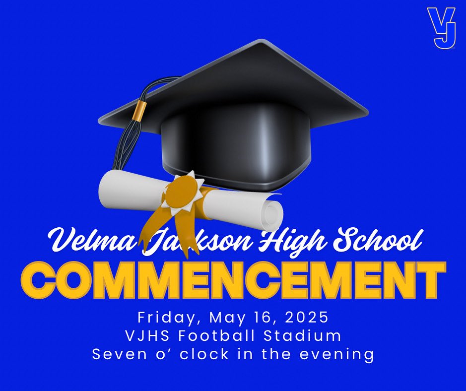 It’s Commencement Day in Camden for the VJHS Class of 2025! 💙💛🎓 For those who can’t attend, the ceremony can be watched LIVE using the link provided here: madison-schools.com/news/all-news/…