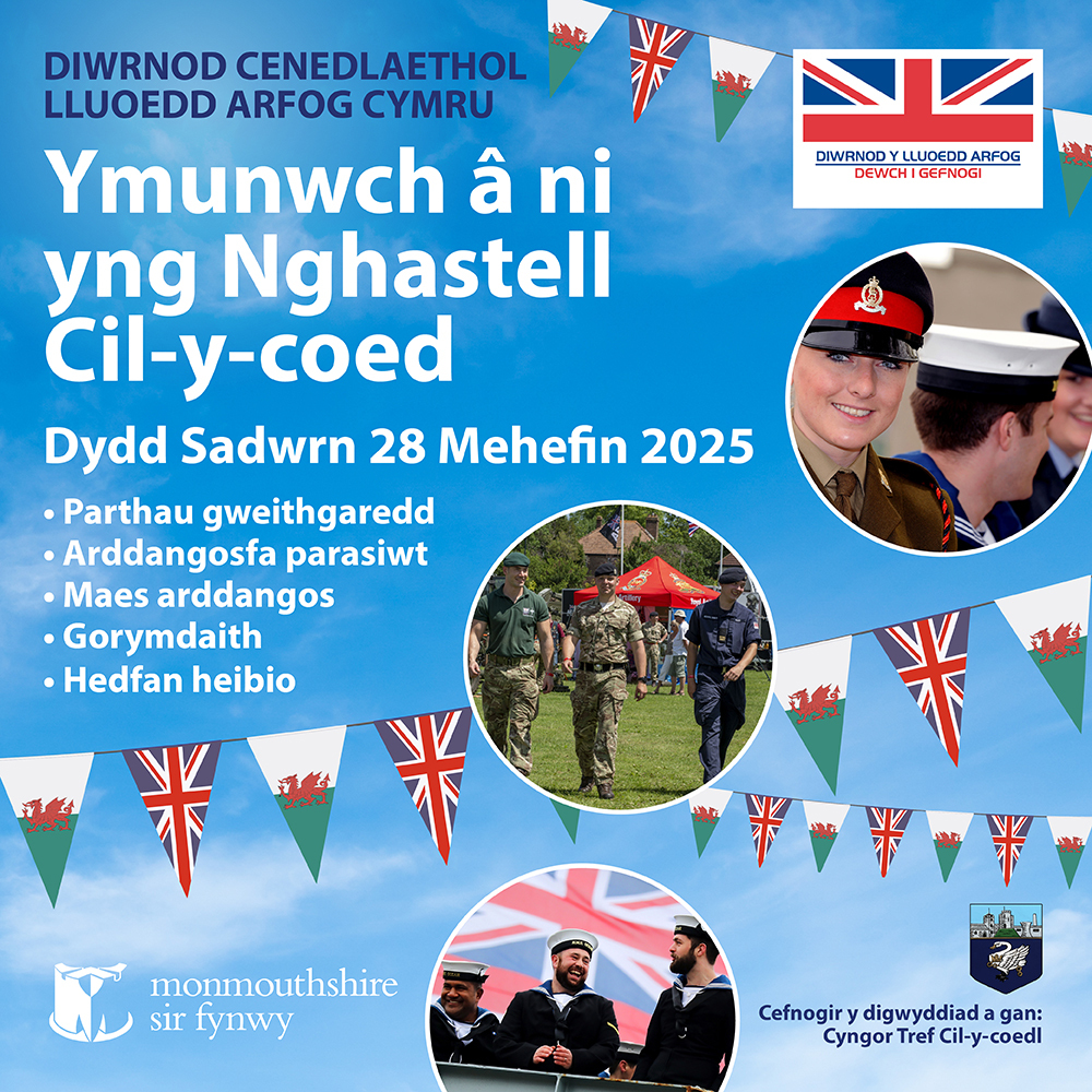 Join us at Caldicot Castle and Country Park for Wales' Armed Forces Day 2025!
 
50% of the tickets have already been allocated, so act quickly to secure your free tickets and avoid disappointment.  
 
Secure your free tickets here:  eventbrite.co.uk/e/wales-nation…