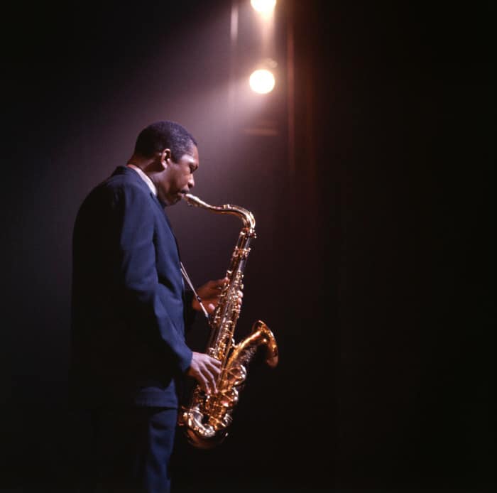 John Coltrane photographed by Jean-Pierre Leloir
