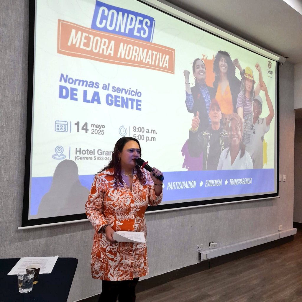 DNP_Colombia's tweet photo. 💡 Desde la Dirección de Gobierno, Derechos Humanos y Paz avanzamos en una nueva hoja de ruta para que las normas del país sea más simples, útiles y cercanas a la ciudadanía ✅.

👉🏻 Avanzamos en la identificación de acciones del #CONPES de Mejora Normativa junto a entidades, academia y expertos. ¡Normas para la gente! 🫱🏽‍🫲🏻