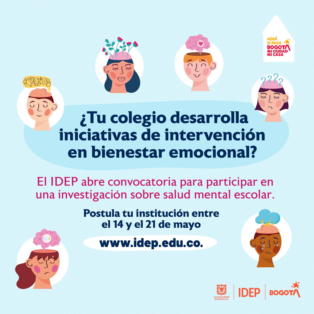 idepbogotadc's tweet photo. 📢 Convocatoria para participar en investigación sobre #SaludMental escolar.  Vía:  📷

@radiosantafentc
https://t.co/jaIw7ZKab3 https://t.co/CjDS9ik1m1