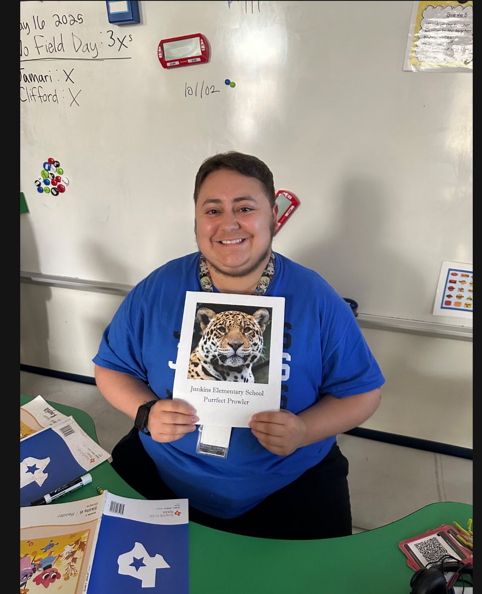 Junkins Jaguars (@junkinsjaguars) on Twitter photo 🐾 up for our HIT of the week, Ms. Rodriguez and our Puuuur-fect Prowler of the week, Mr. Lundberg. #prowlingtosuccess🐆 #destinationhighereducation <a href="/wtwhitevt/">W.T. White Vertical Team</a> 🐾 up for our HIT of the week, Ms. Rodriguez and our Puuuur-fect Prowler of the week, Mr. Lundberg. #prowlingtosuccess🐆 #destinationhighereducation <a href="/wtwhitevt/">W.T. White Vertical Team</a>