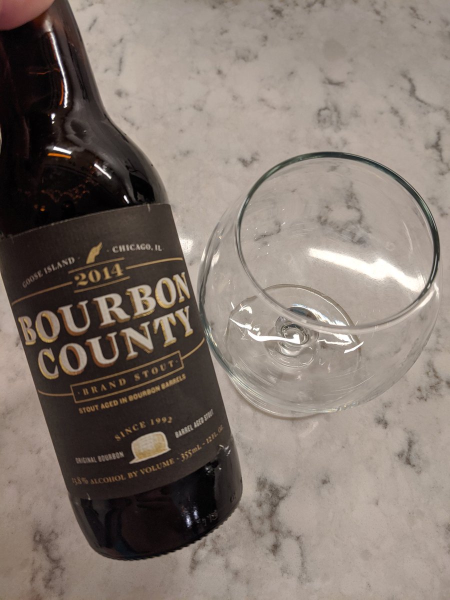 Cracking a #2014 #BourbonCountyStout from <a href="/GooseIsland/">Goose Island Beer Co.</a>