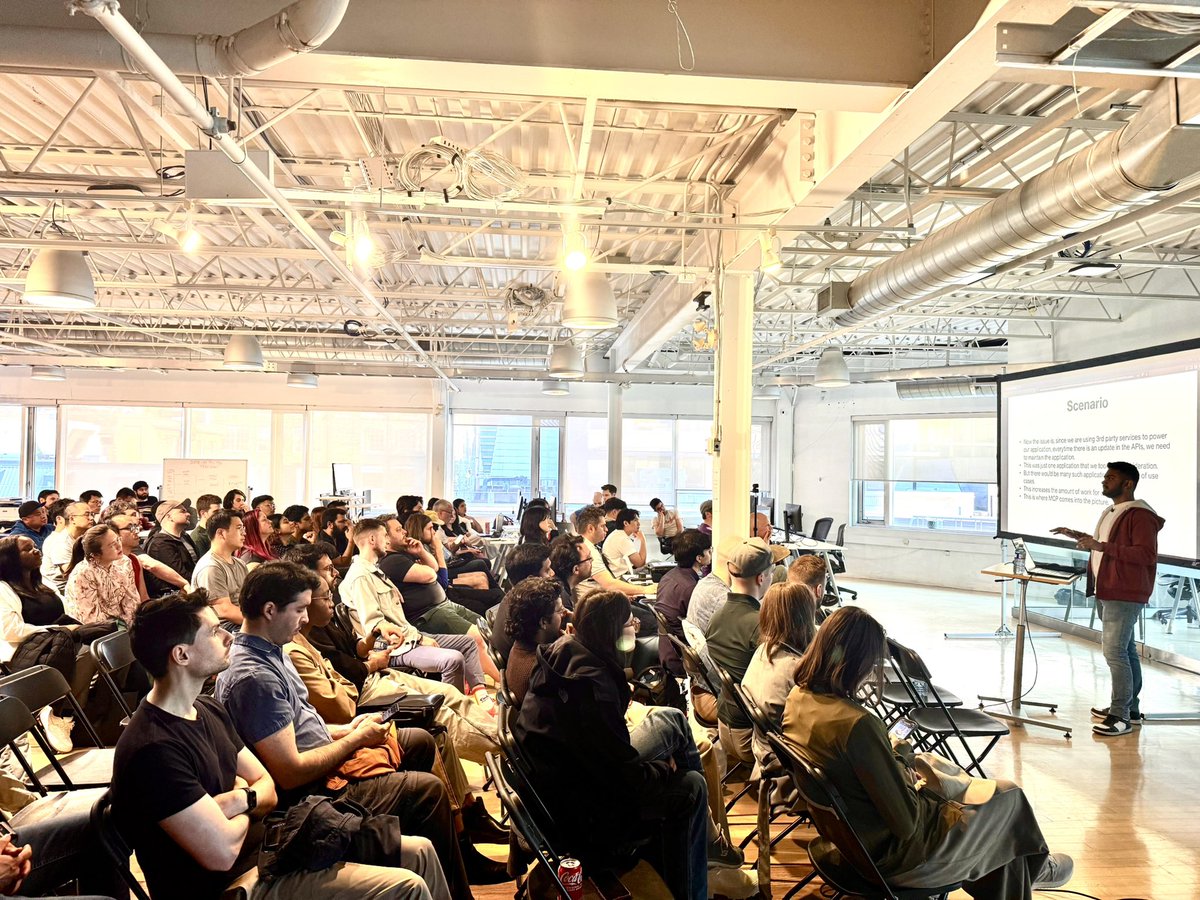 busycaesar's tweet photo. Gave tech talk yesterday at the @torontojs Tech Talk @ https://t.co/RL9hw4h3Tg!
Spoke on “Discover the power of Model Context Protocol”
Huge thanks to @torontojs, https://t.co/RL9hw4h3Tg, @dragonflydbio, @sanity_io & the amazing crowd! 🙌
#TorontoJS #MCP #AI #TechTalk https://t.co/Cjx0ulmLZ7