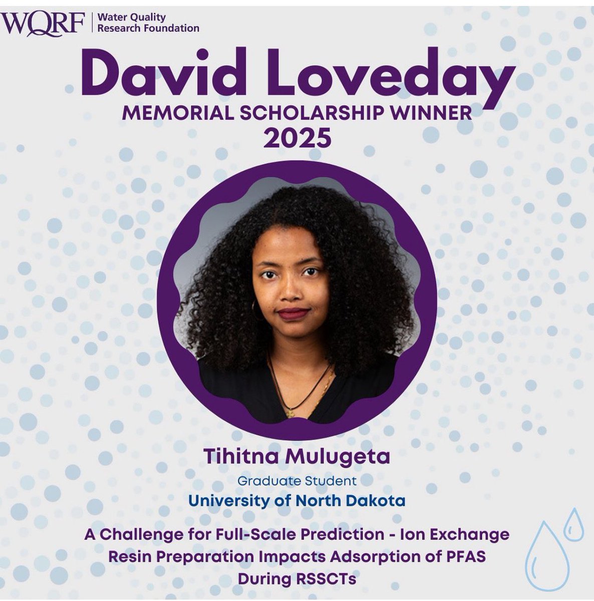 Here you go!! @tihut2!!! Congratulations to Our Student Research Poster Contest Winner! 🎉 @undengineering @uofnorthdakota 
A big round of applause to this year’s David Loveday Scholarship Winner! Her work is shaping the future of water treatment solutions!!