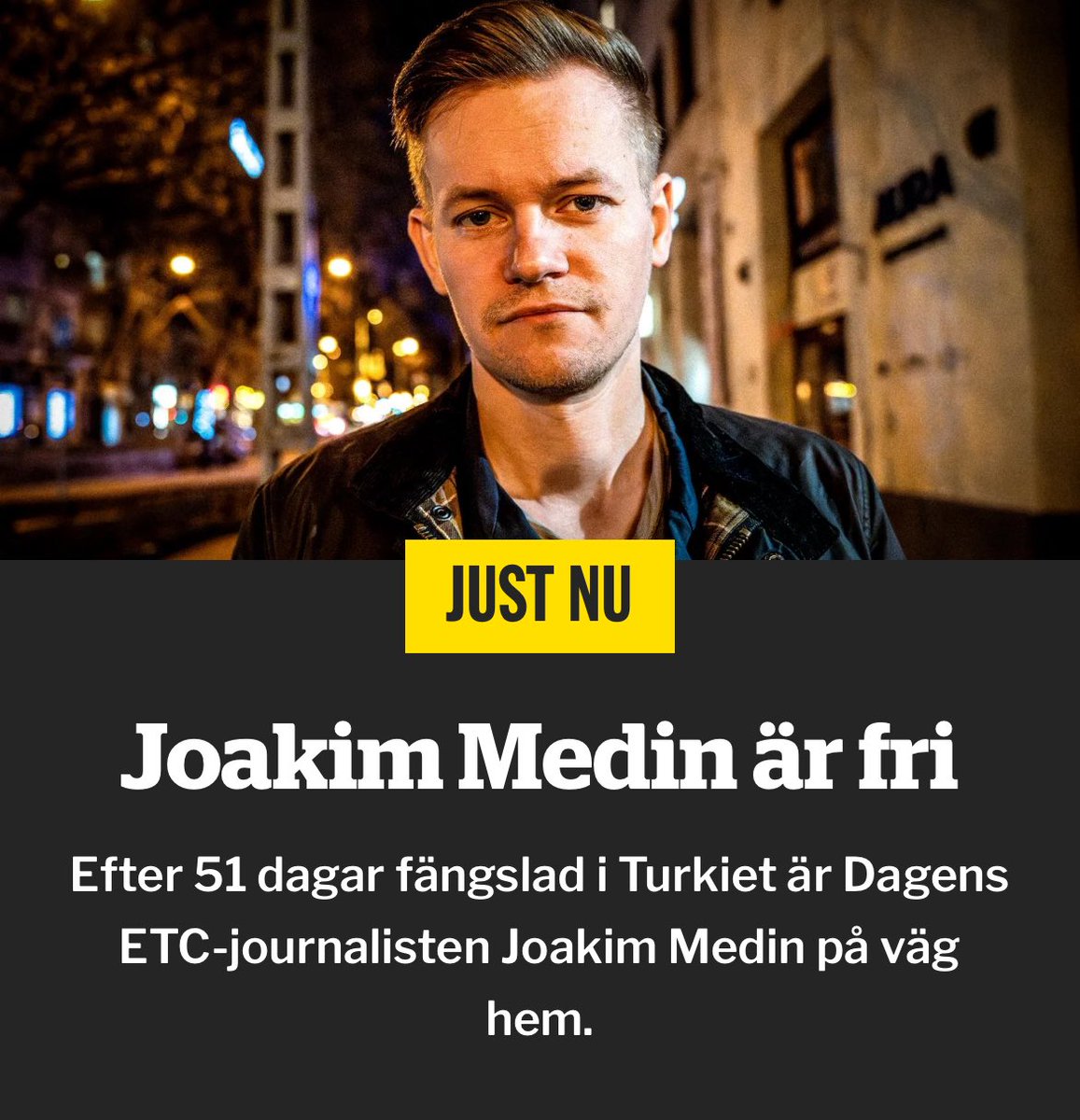 Joakim är fri!!!!!!