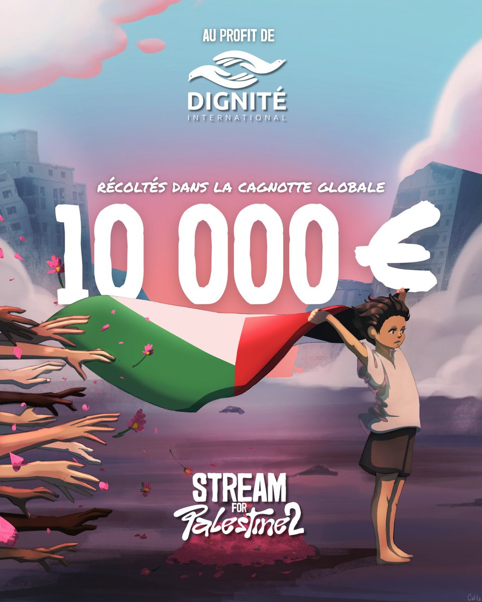 🇵🇸 10 000€ DÉJÀ RÉCOLTÉS !!!

Vous êtes incroyables, on approche déjà du record de l’an dernier, et ce n’est que le début !

Merci pour chaque don, chaque partage, chaque message de soutien ❤️

#StreamForPalestine continue en live : venez faire exploser les compteurs !