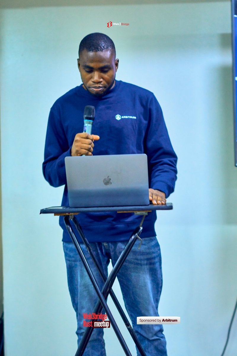 Web3Bridge's tweet photo. @Fembros1 told us all we needed to know about @arbitrum and why we should build with it, and here’s one reason why: 
Developers can now build seamlessly on @arbitrum using the language they prefer. 

Now it’s up to you devs, Solidity or Rust? 😉

#Arbitrum #Web3Bridge #Rust https://t.co/TwRTKRjajy