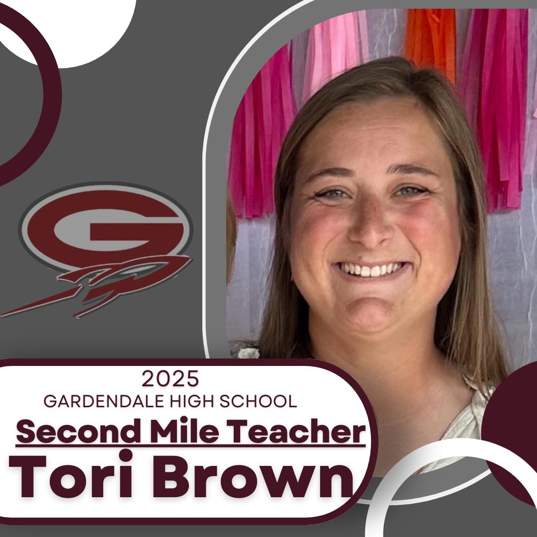Congratulations to Tori Brown, the GHS Second Mile Teacher!

<a href="/JEFCOED/">Jefferson County Schools</a>