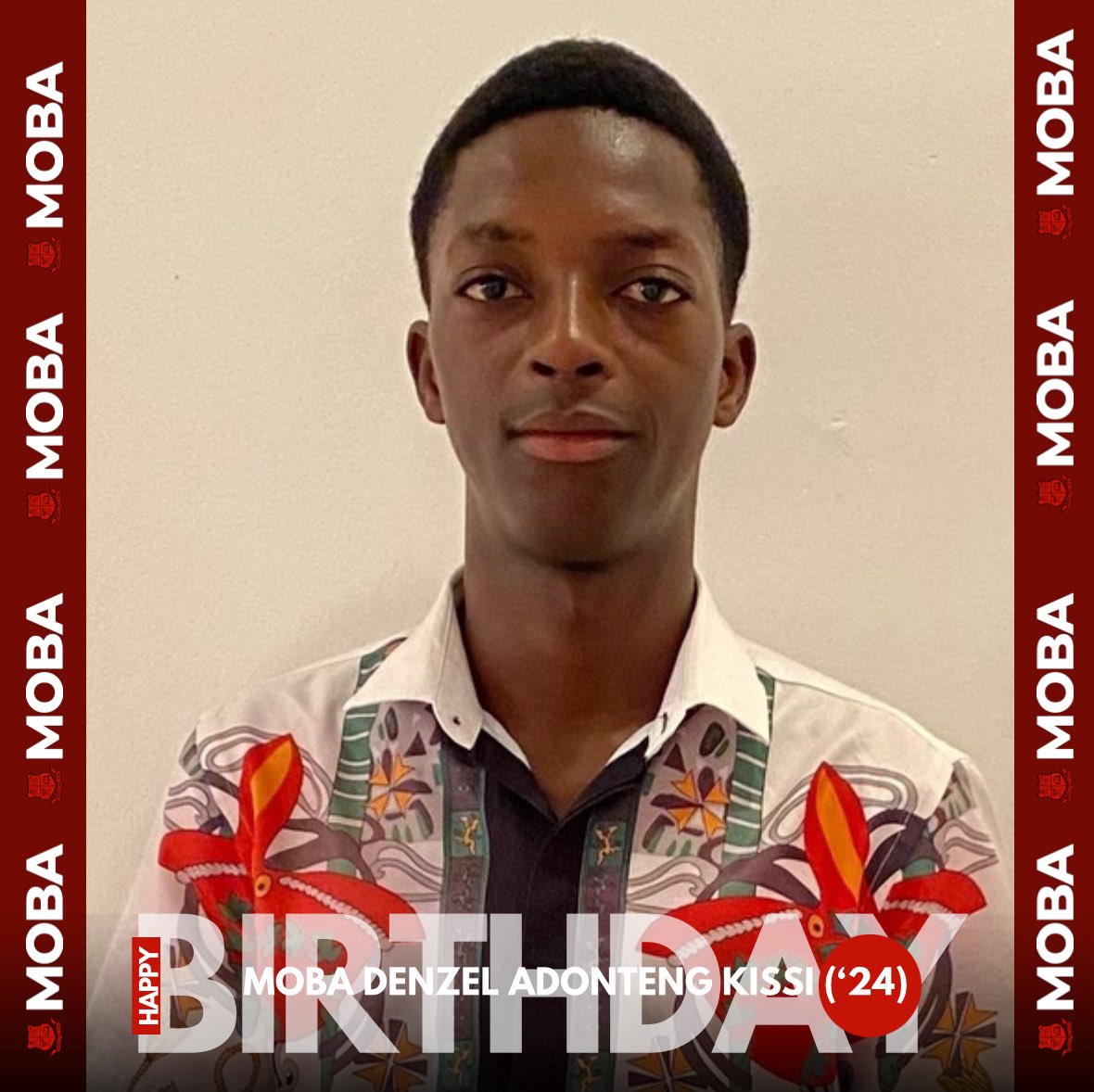 MOBABirthdays's tweet photo. MOBA BIRTHDAYS 🔴⚫️

Happy Birthday MOBA DENZEL ADONTENG KISSI of the MOBA Class of 2024. Wishing you a wonderful Anniversary filled with joy. Happy Birthday, MOBA!!!!! 💯🎉🥳⚫️🔴

#MOBABirthdays 
#WeAreMfantsipim 
#WeAreMOBA 
#MfantsipimSchool 
#MOBAFraternity https://t.co/m1jxcLe9ul
