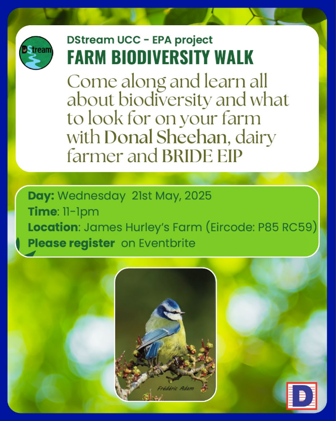 #farmfriday Next Wednesday there is a great day out organised in #Clonakilty on the #farm of James Hurley. 
An engaging, inperson farm walk exploring rich diversity of #flora &amp; #fauna thriving on the farm.
Register: eventbrite.ie/e/farm-biodive…
#Biodiversity #WestCork #drinaghcoop