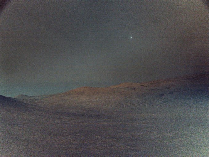 Mars' moon DEIMOS shines at night
NASA