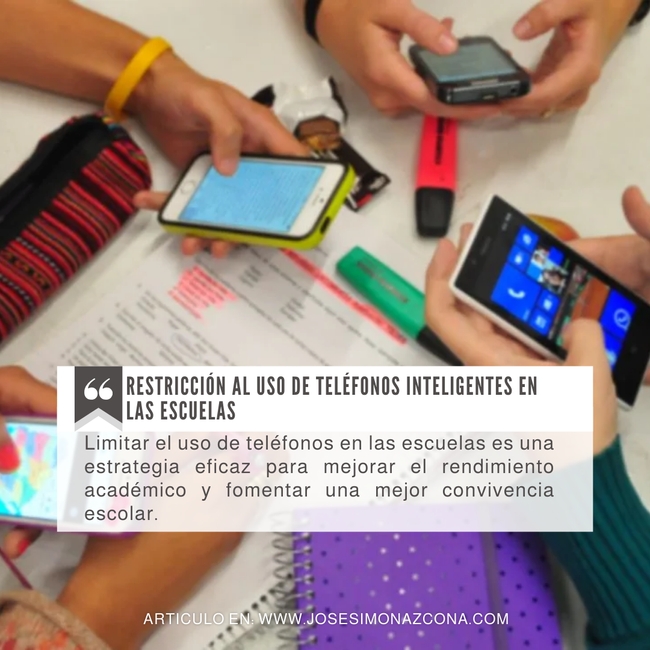Te invito a que leas mi artículo de esta semana:
Restricción al uso de teléfonos inteligentes en las escuelas

Para continuar leyendo ingresa a:
josesimonazcona.com/articulos/rest…