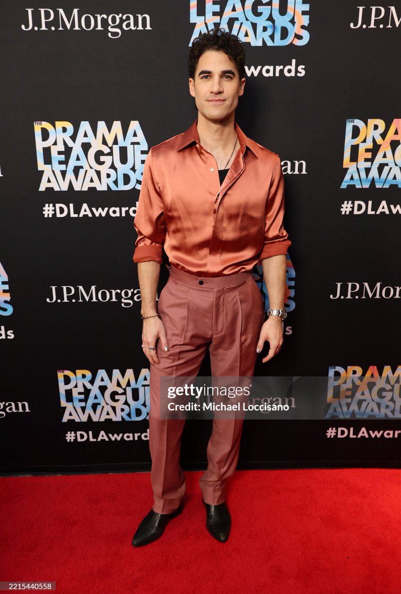 Darren Criss attends the 2025 Drama League Awards at The Ziegfeld Ballroom via Getty Images