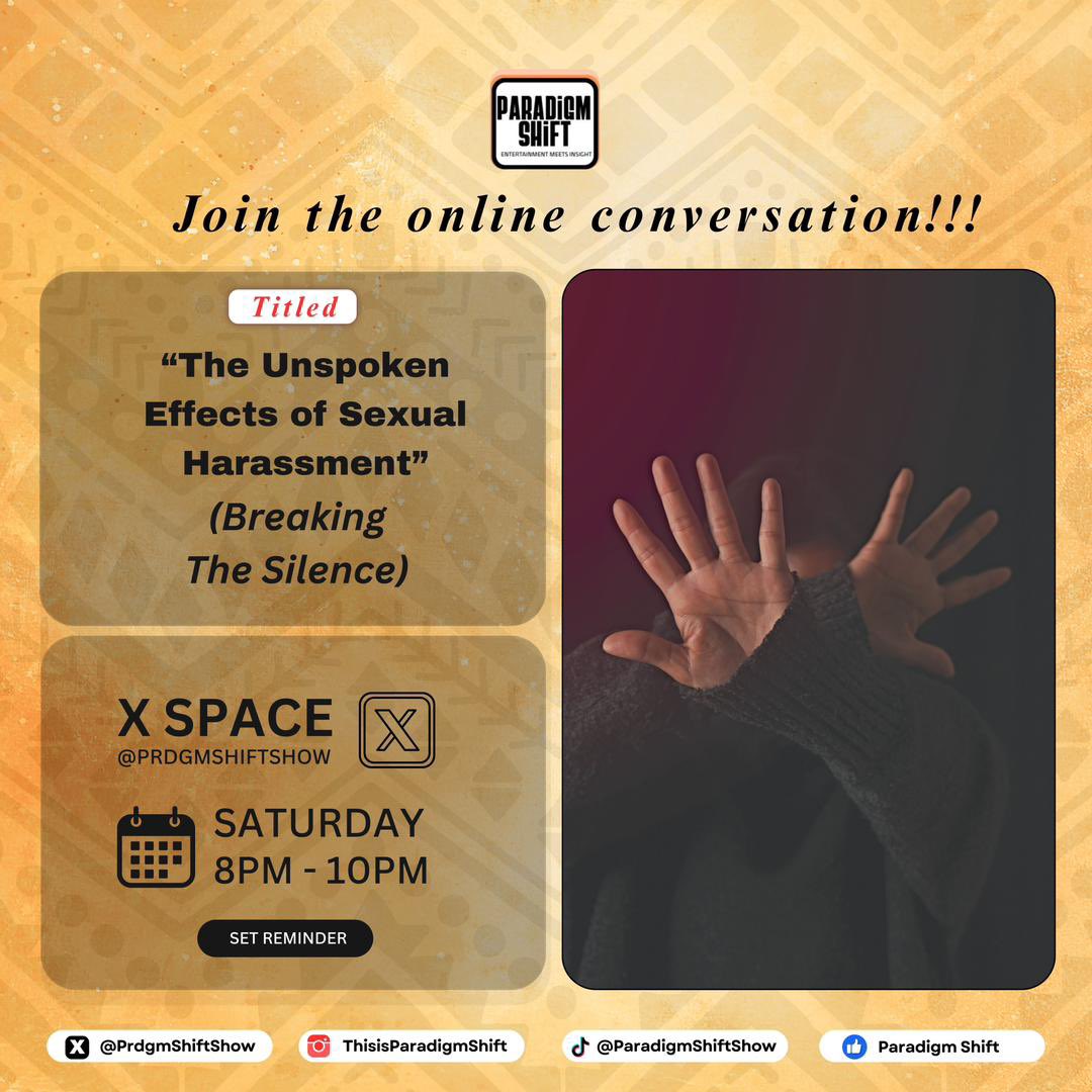 prdgmshiftshow's tweet photo. Join us this Saturday at 8PM for a powerful Twitter Space: The Unspoken Effects of Sexual Harassment.
Let’s break the silence, share real stories, and discuss the lasting impact. https://t.co/IbPcKVMQFG
