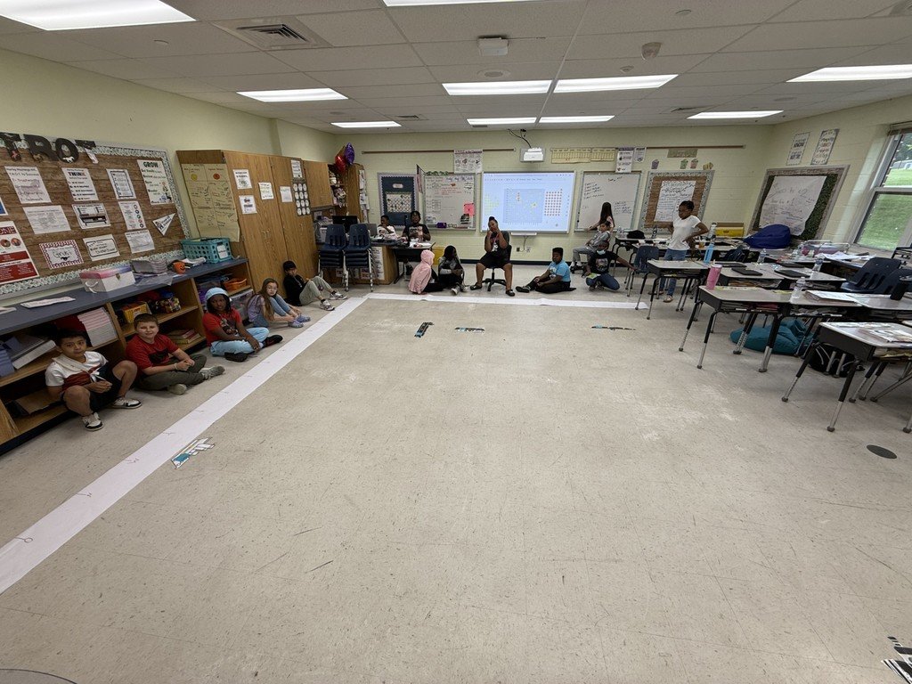 MarleyESAACPS's tweet photo. 5th Graders in Mrs. Locher's and Mrs. Freeman's class played classroom sized battleship against one another to help students understand how to read a coordinate plane. https://t.co/Wpcp1EdDJA