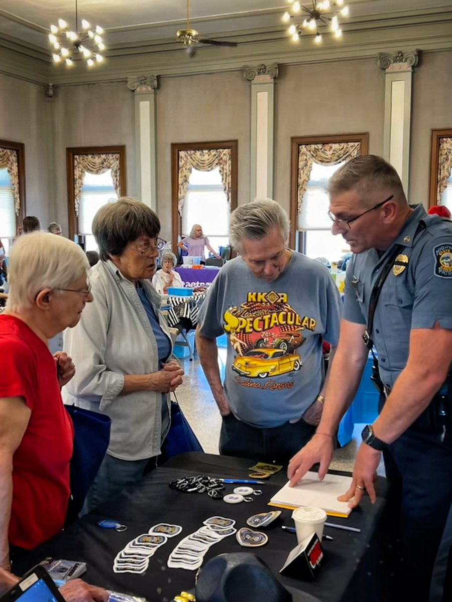 TrooperBenKHP's tweet image. I had a chance to stop by the Salina Senior Center Health Fair today for some meaningful community engagement.
Lots of great questions, conversations about Kansas laws, and even a few laughs.
Appreciate the invite and the chance to connect with those we proudly serve.