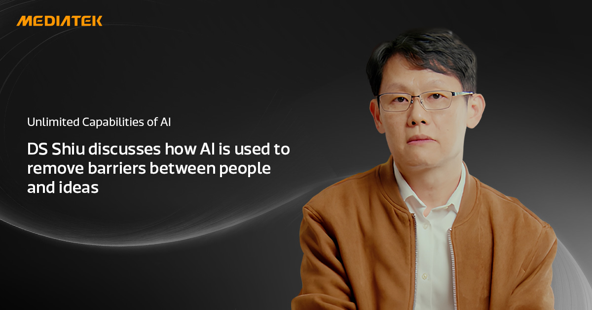 MediaTek's tweet photo. Discover how MediaTek is breaking down barriers with #AI in this #ExecTalk with DS Shiu, Managing Director. MediaTek sees AI as a core element to unify the expertise of many, transforming experiences in gaming, entertainment, auto, & connectivity. https://t.co/dcsOGpJlYY https://t.co/TQ7v6CtdG2