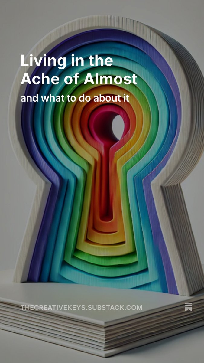Living in the Ache of Almost  open.substack.com/pub/thecreativ…

#CreativeLeadership #TheCreativeKeys #LeadershipWithHeart #LivingInTheMiddle #CoachingForWomen #AlignedAction
