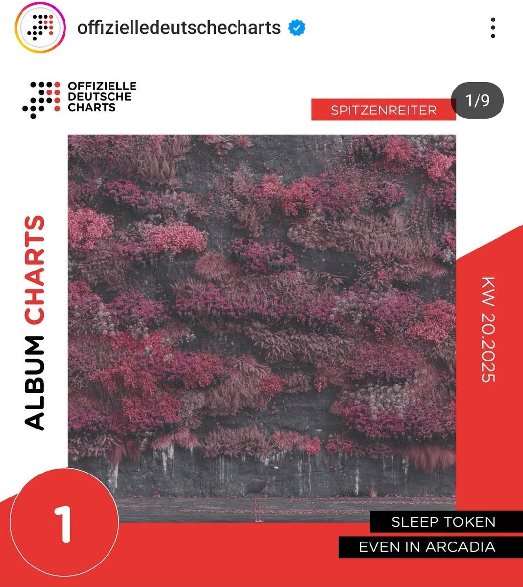 Olli555's tweet photo. @sleeptokenworld "Even In Arcadia" is Sleep Token's first #1 album in Germany. 🇩🇪 https://t.co/QiIzGPz6BH