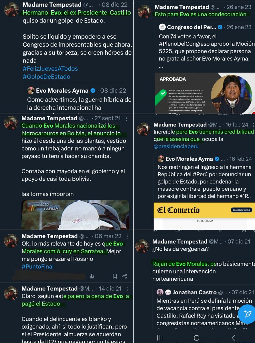 Tanto te gusta joder con lo de mi padre (que ni sé de su existencia), pero que bien te ENCANTA defender al ped0 de Evo Morales acusado "con pruebas" de abusar a varias menores, hasta le dices "HERMANO Evo" y saltas cuando se meten con el.
Roja conchuda e incoherente