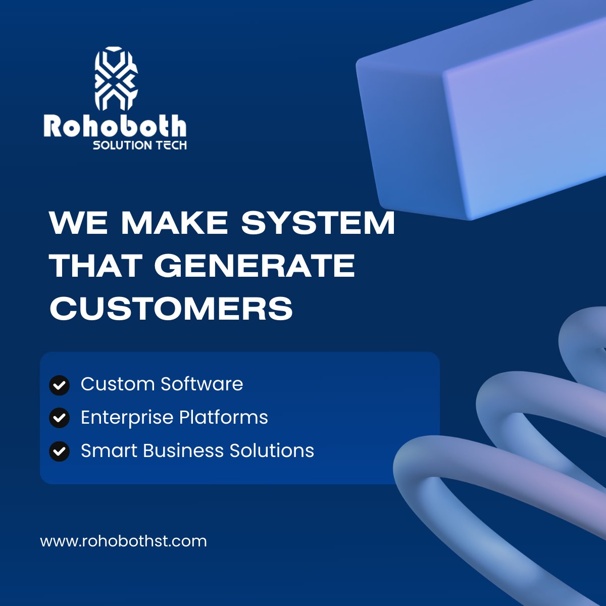 Rehoboth Solution Tech is here!
We build smart systems that generate real business results.
#TechThatWorks #RehobothTech <a href="/payronprod/">PAYRON PRODUCTION</a>