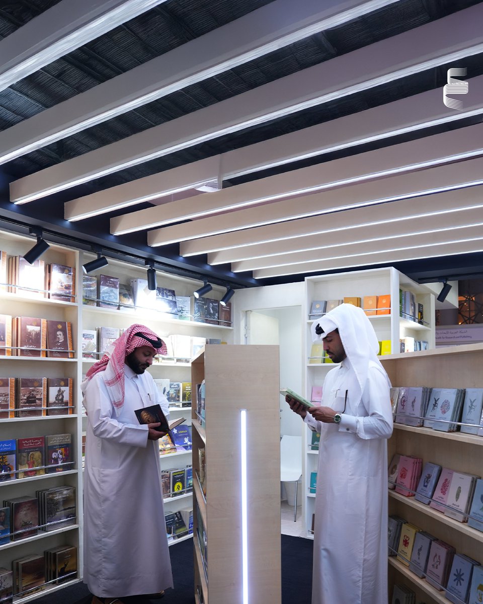 AbuDhabiALC's tweet photo. Cultural diversity and pages brimming with knowledge are on display at the #ALC's pavilion at the #DohaInternationalBookFair34, where the visitors can explore hundreds of titles from the #KalimaTranslationProject and the #EsdaratProject, as well as the Basaer (Insights) Series for Research Papers and Studies, which feature a wide range of acclaimed works across different fields of culture, literature and knowledge.
Looking forward to meeting you tomorrow on the last day of the fair at the Doha Exhibition & Convention Centre, Hall H1, Stand 60.