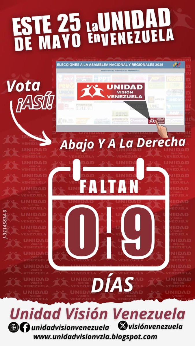 uvisionvfalcon's tweet photo. El 25 de mayo tienes un compromiso con Venezuela. Vota Abajo y a la derecha 👇 https://t.co/lNKwoxWFbD