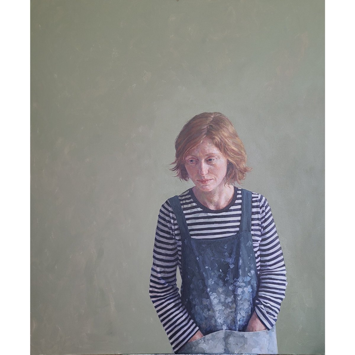 Last chance to catch my #PAOTY finals portrait of my sister, Jackie at the <a href="/RP_portraits/">the RP</a> <a href="/mallgalleries/">mallgalleries</a> which closes tomorrow!

"Sister" Oil on canvas 125x105cm