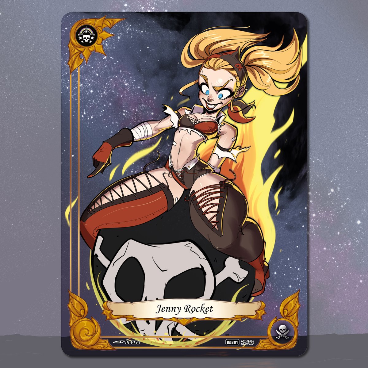 BootynBeauties's tweet image. Boom! Forget everything you know about honor and reason—Jenny Rocket has landed to unleash chaos across the Outworld! A brand-new, utterly mad pirate who joins—no surprise here—the crew of the Dreamland Darlings…
Illustration: Deuza
> kickstarter.com/projects/15951…
#waifu #tcgcollector