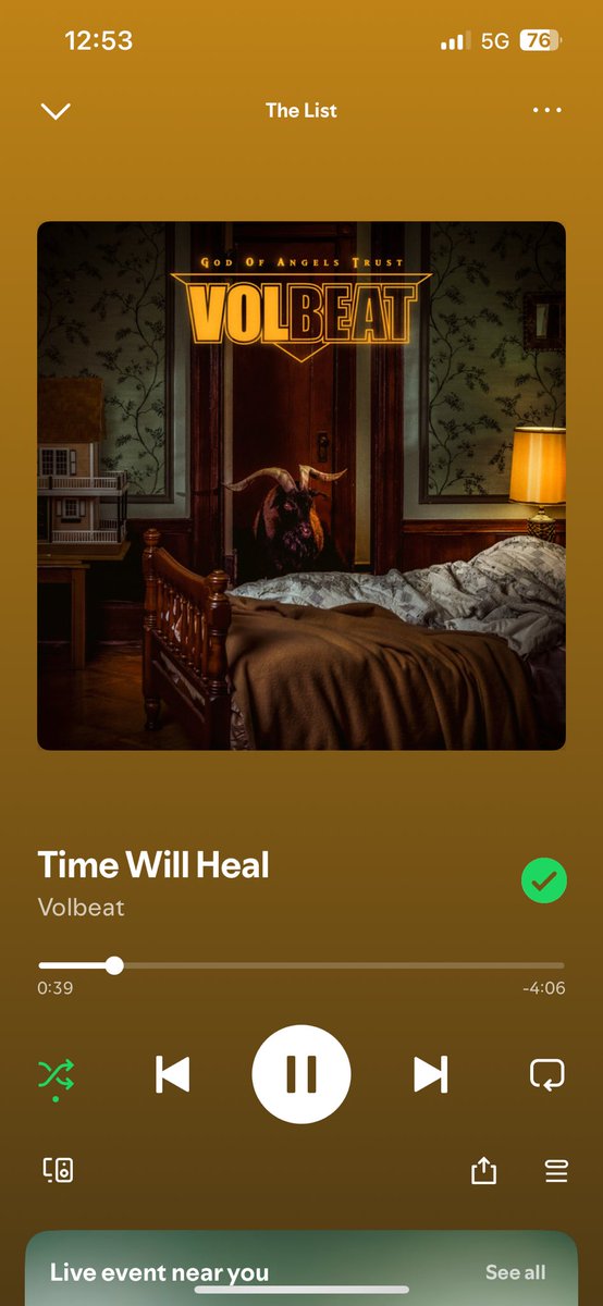 twelveyearsband's tweet image. #NowPlaying on #TheList

Time Will Heal by @VOLBEAT 

#Volbeat 

 open.spotify.com/track/3C8X7PC4…