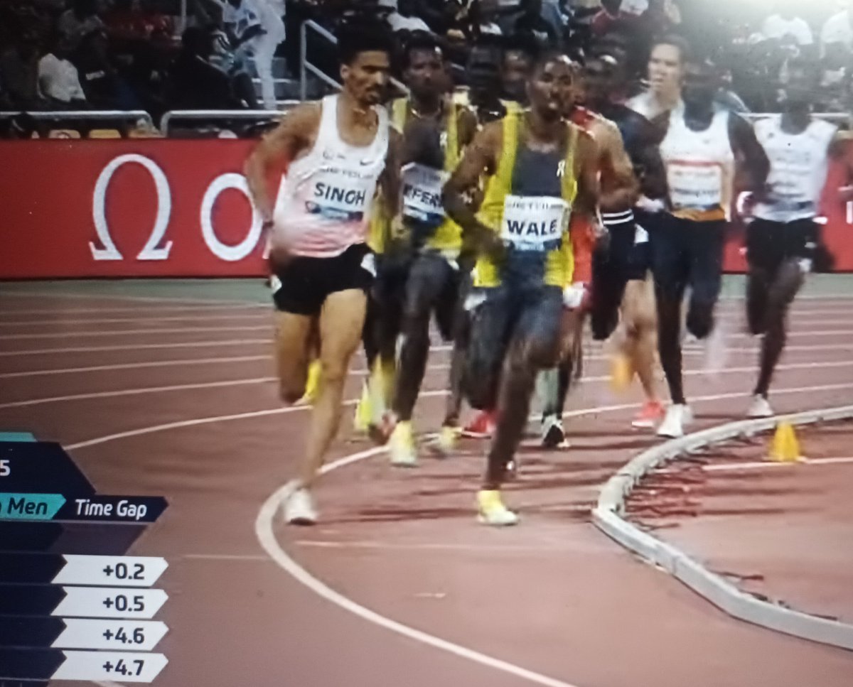 afiindia's tweet image. Men&apos;s 5,000m race in progress at Doha Diamond League.
#IndianAthletics 
#GulveerSingh
#IndianArmy