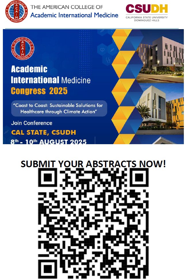 ObiOleribe's tweet photo. Join Us for AIM 2025 – Coming to the West Coast!

CSU Dominguez Hills is proud to host, for the first time on the West Coast, AIM 2025, from August 8–10, 2025.

Connect with global leaders in academic and international medicine.  Register. Submit your abstracts.  Participate. https://t.co/eqPstqMGew